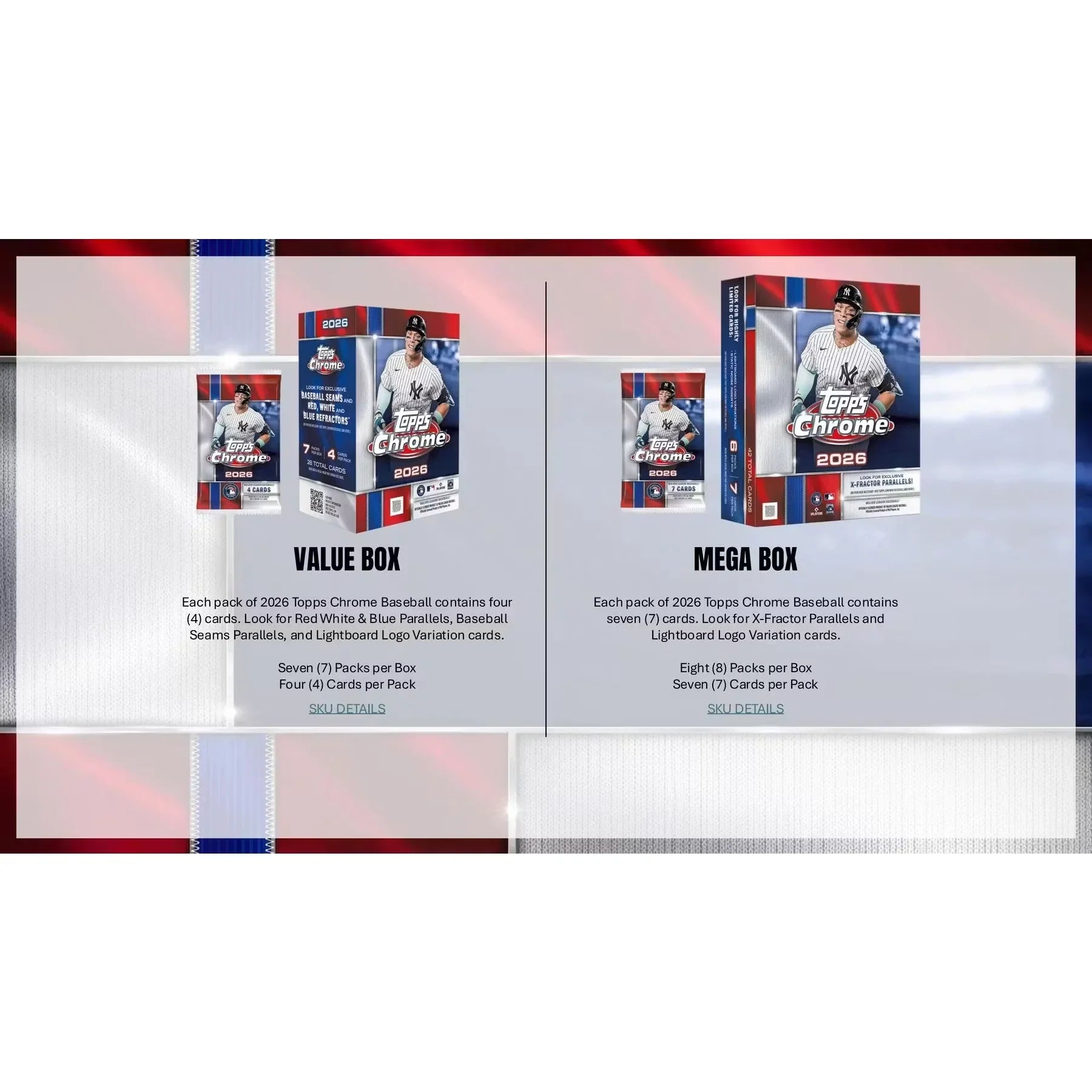 2026 Topps Chrome Baseball Hobby Jumbo Box | Presell (Ships Sealed Only)