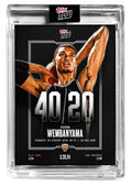 Victor Wembanyama Topps Now 40-Point 20-Rebound Card | 2023-24
