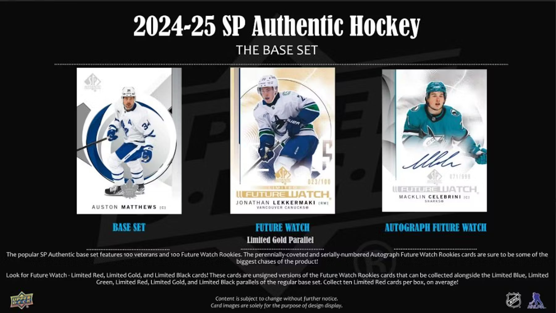 2024-25 Upper Deck SP Authentic Hockey Hobby Trading Cards