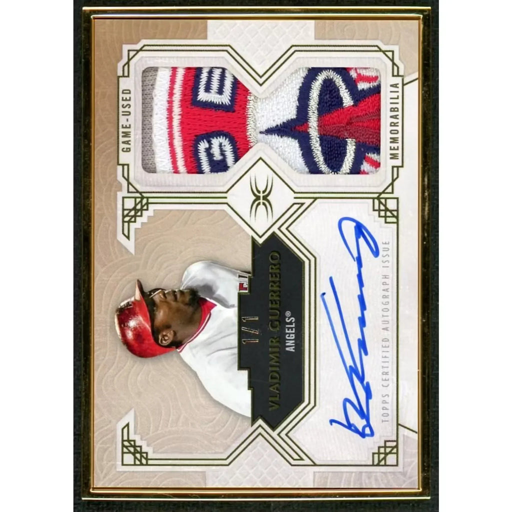 Vladimir Guerrero Jr Signed 2025 Topps Definitive Card | Gold Framed Patch Auto 1/1