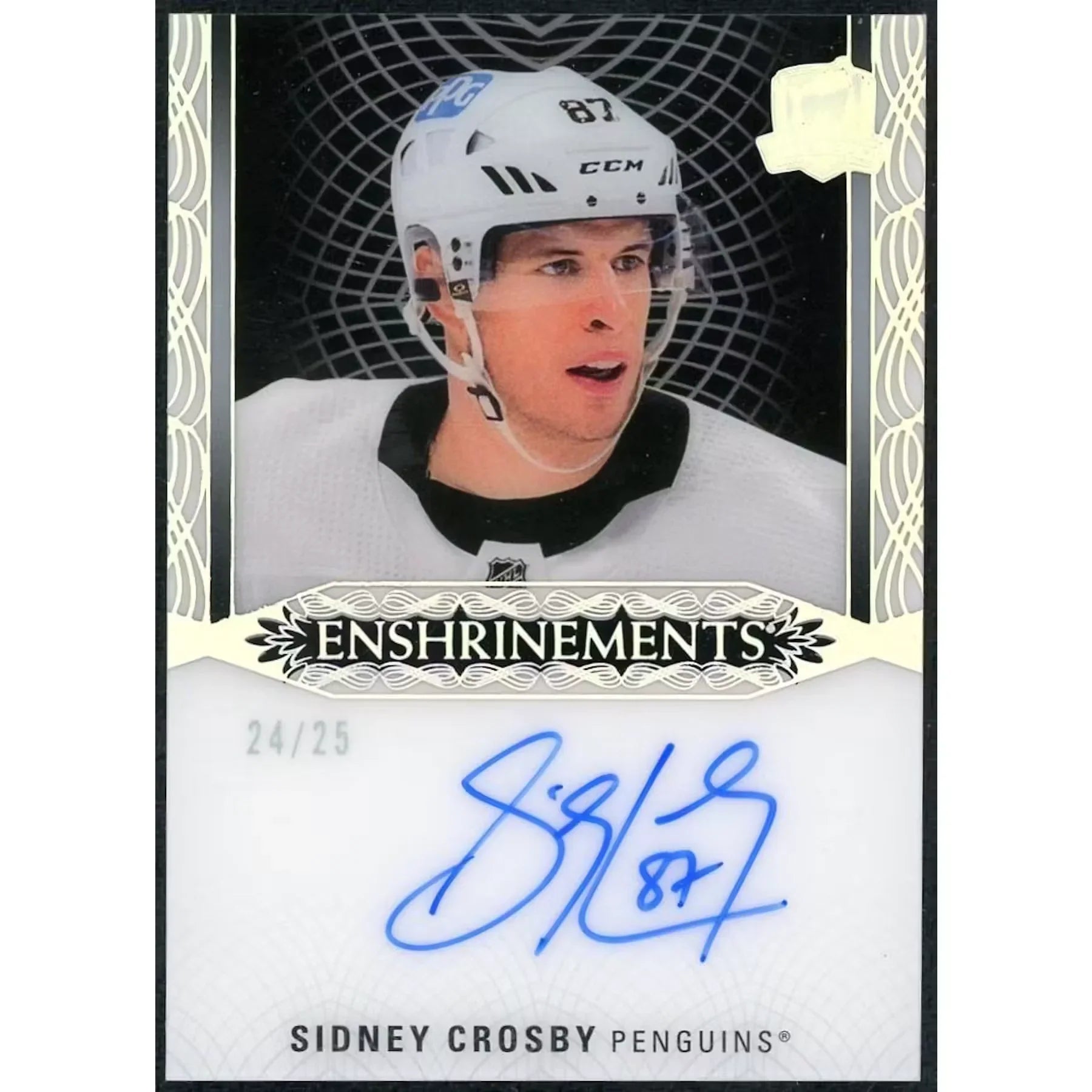 2022-23 Sidney Crosby Signed The Cup Enshrinements Card | Auto/25
