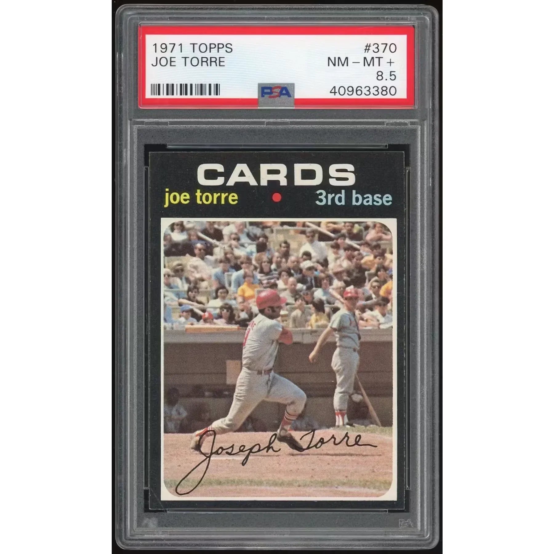 Joe Torre 1971 Topps #370 Baseball Card | PSA 8.5