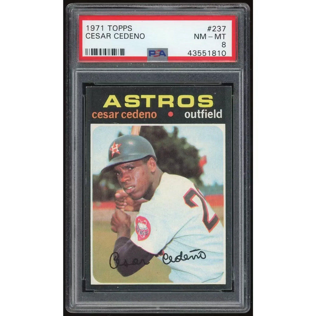 1971 Topps #237 Cesar Cedeno Rookie Card | PSA 8