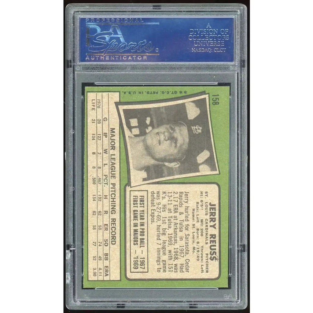 Jerry Reuss 1971 Topps #158 Baseball Card | PSA 8.5