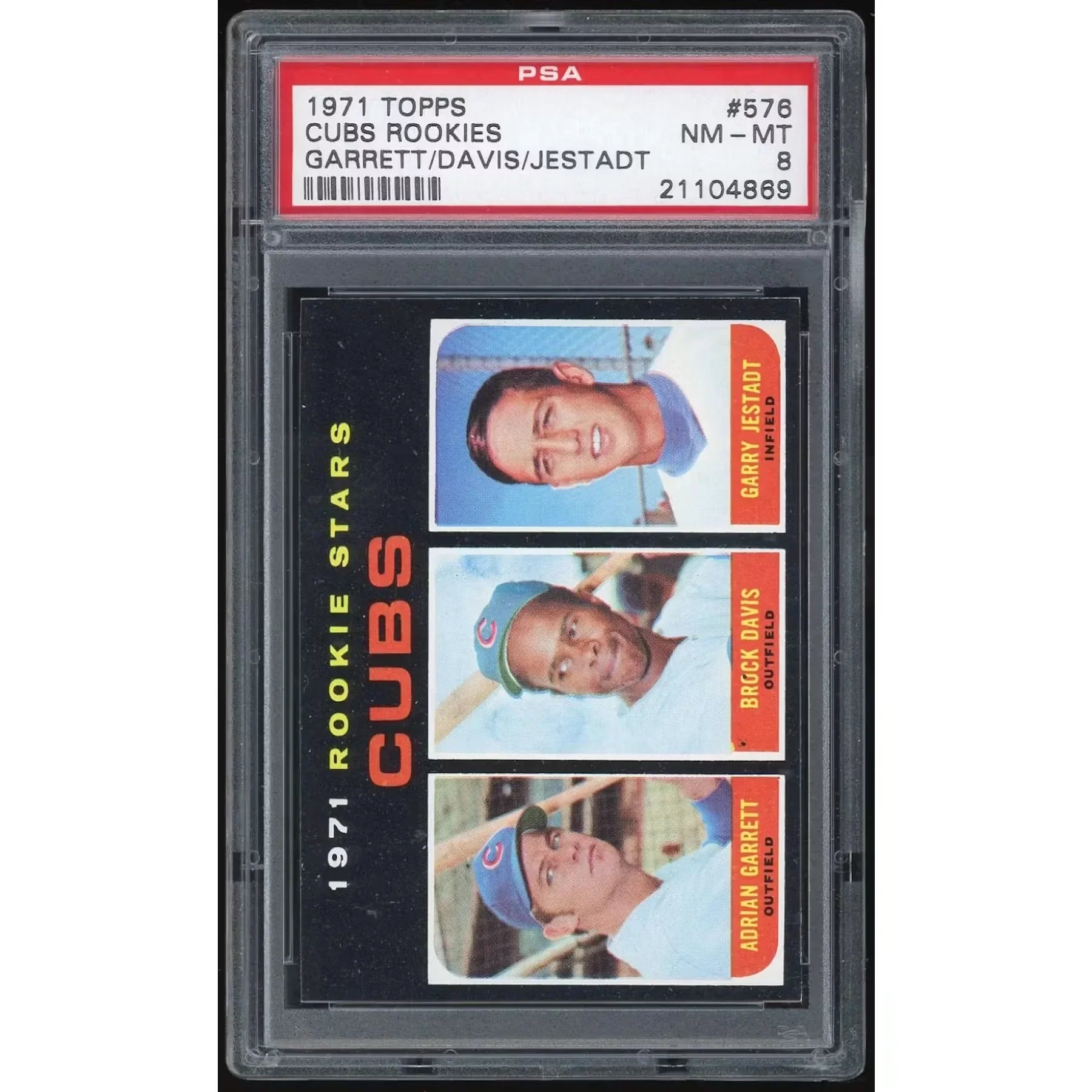 1971 Topps #576 Cubs Rookies Card | PSA 8