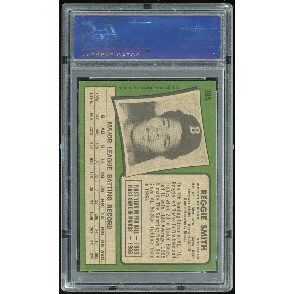 Reggie Smith 1971 Topps Card #305 | PSA 8