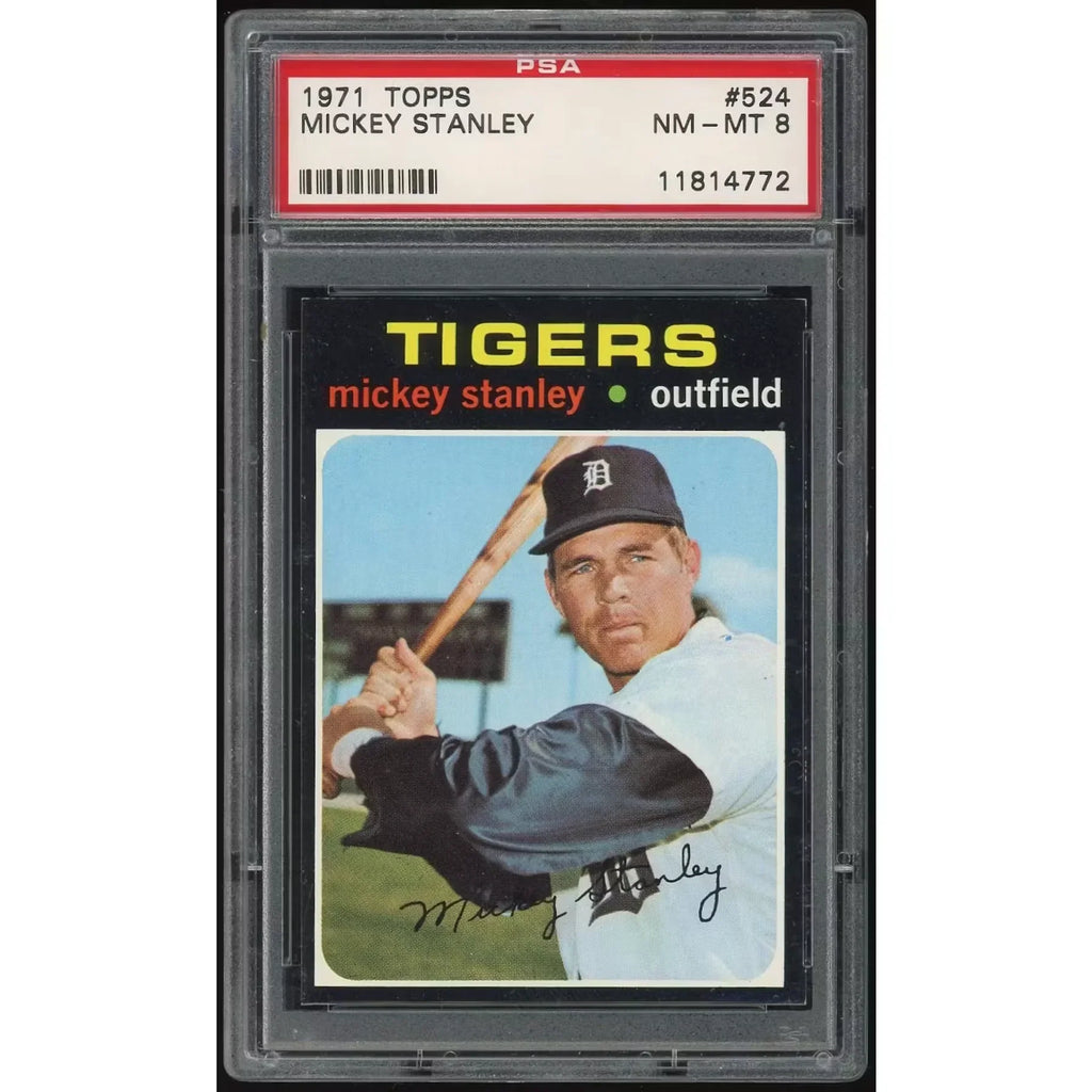 Mickey Stanley 1971 Topps #524 Baseball Card | PSA 8