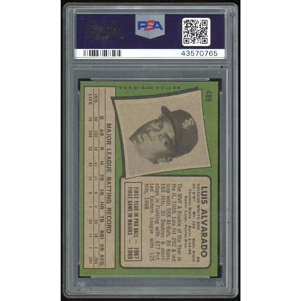 Luis Alvarado 1971 Topps #489 Baseball Card | PSA 8.5
