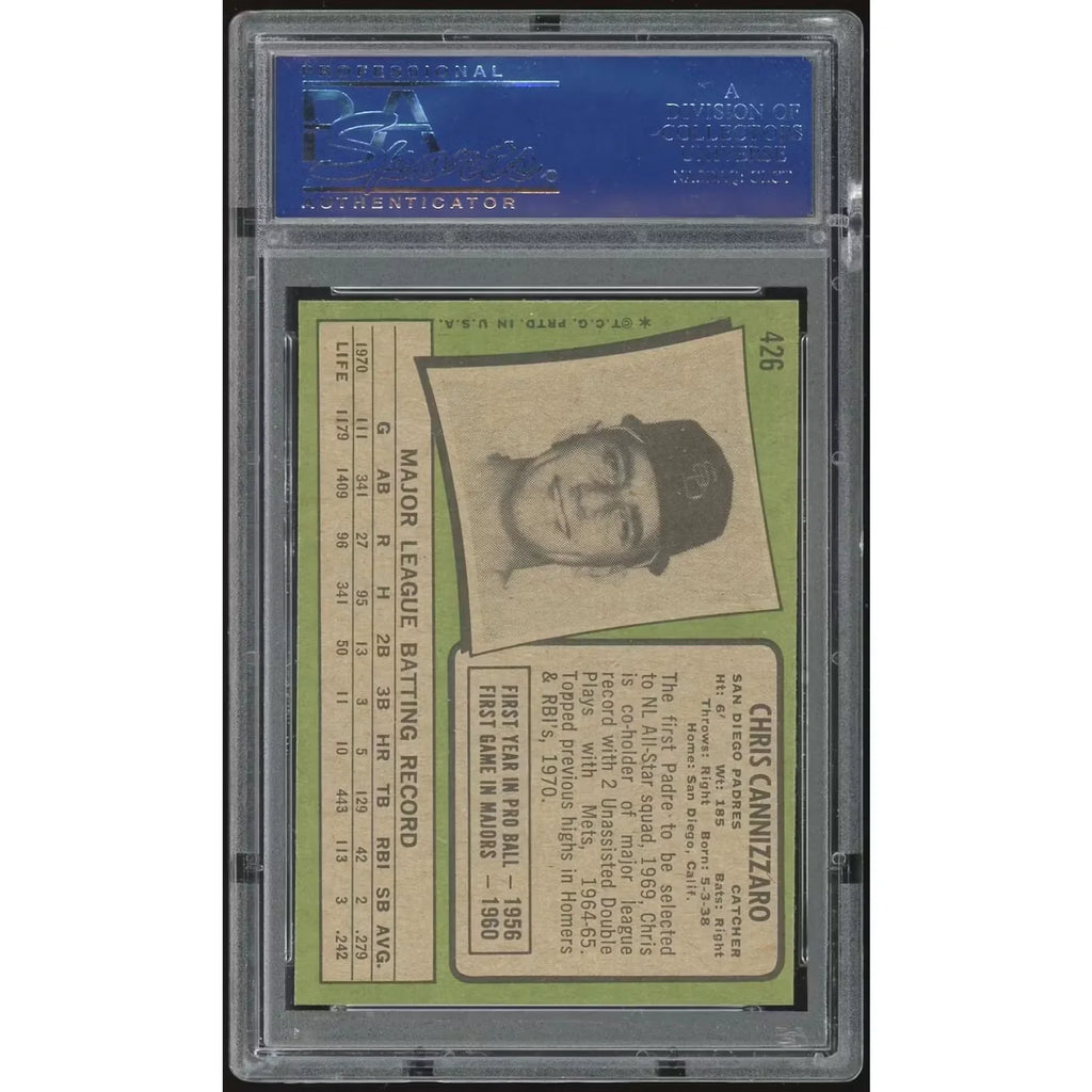 Chris Cannizzaro 1971 Topps #426 Baseball Card | PSA 8.5