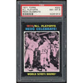 1971 Topps #202 NL Playoffs Reds Celebrate | PSA 8