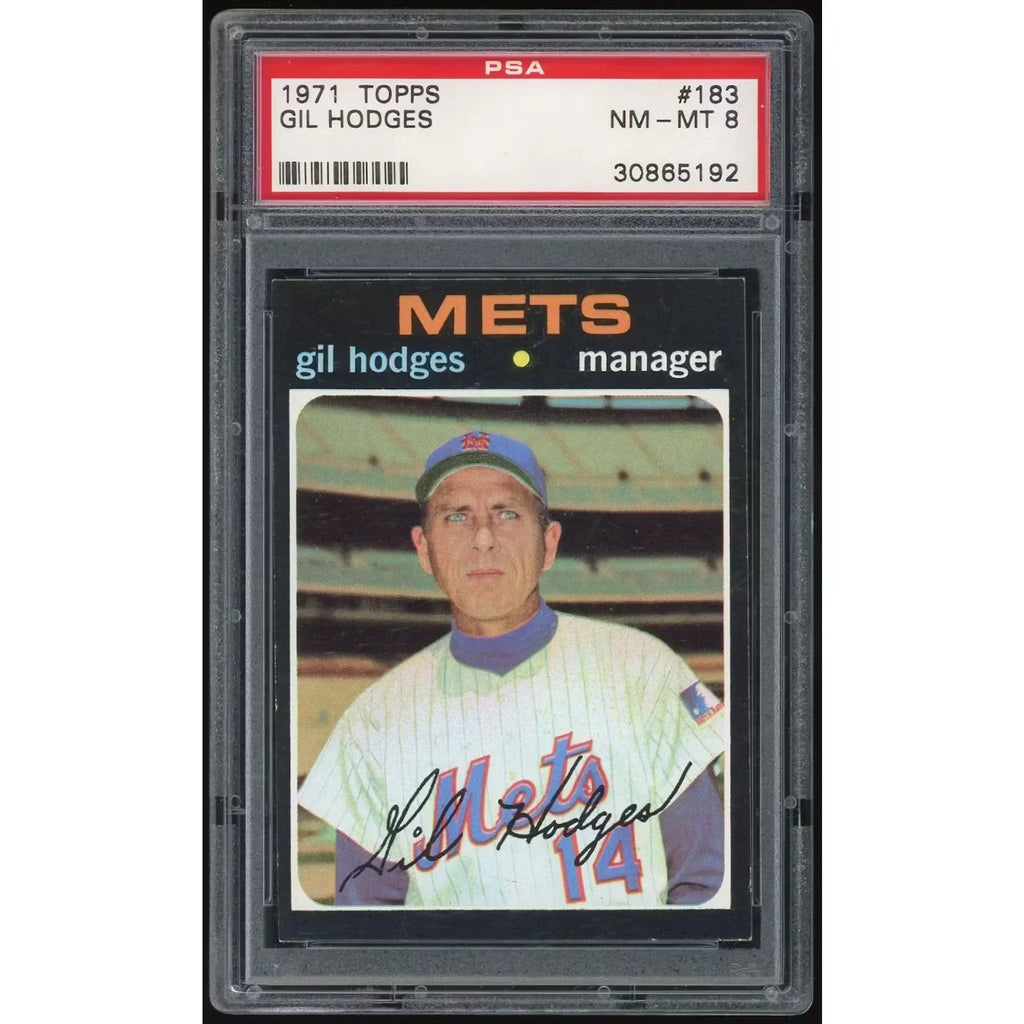 Gil Hodges 1971 Topps #183 Baseball Card | PSA 8