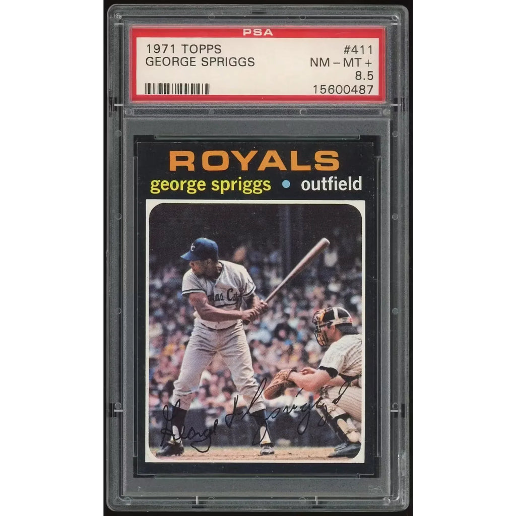 1971 Topps #411 George Spriggs Baseball Card | PSA 8.5