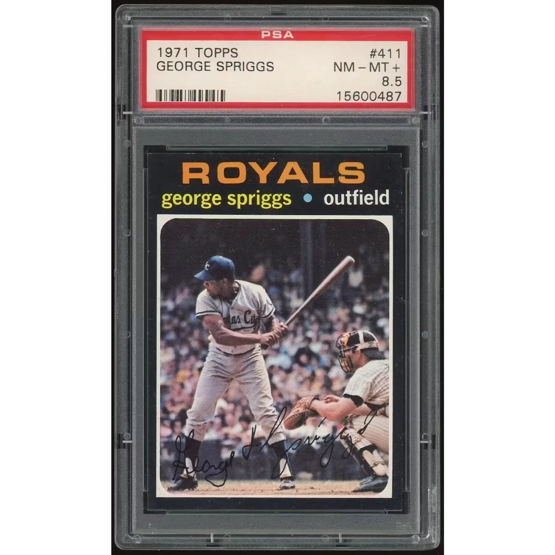 1971 Topps #411 George Spriggs Baseball Card | PSA 8.5