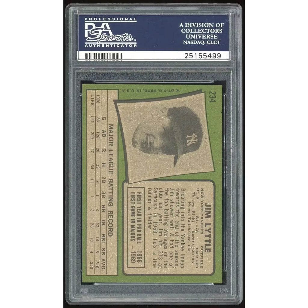 Jim Lyttle 1971 Topps #234 Baseball Card | PSA 8
