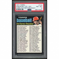 1971 Topps #123 Checklist 133-263 card # at bottom right PSA 8 *4403
