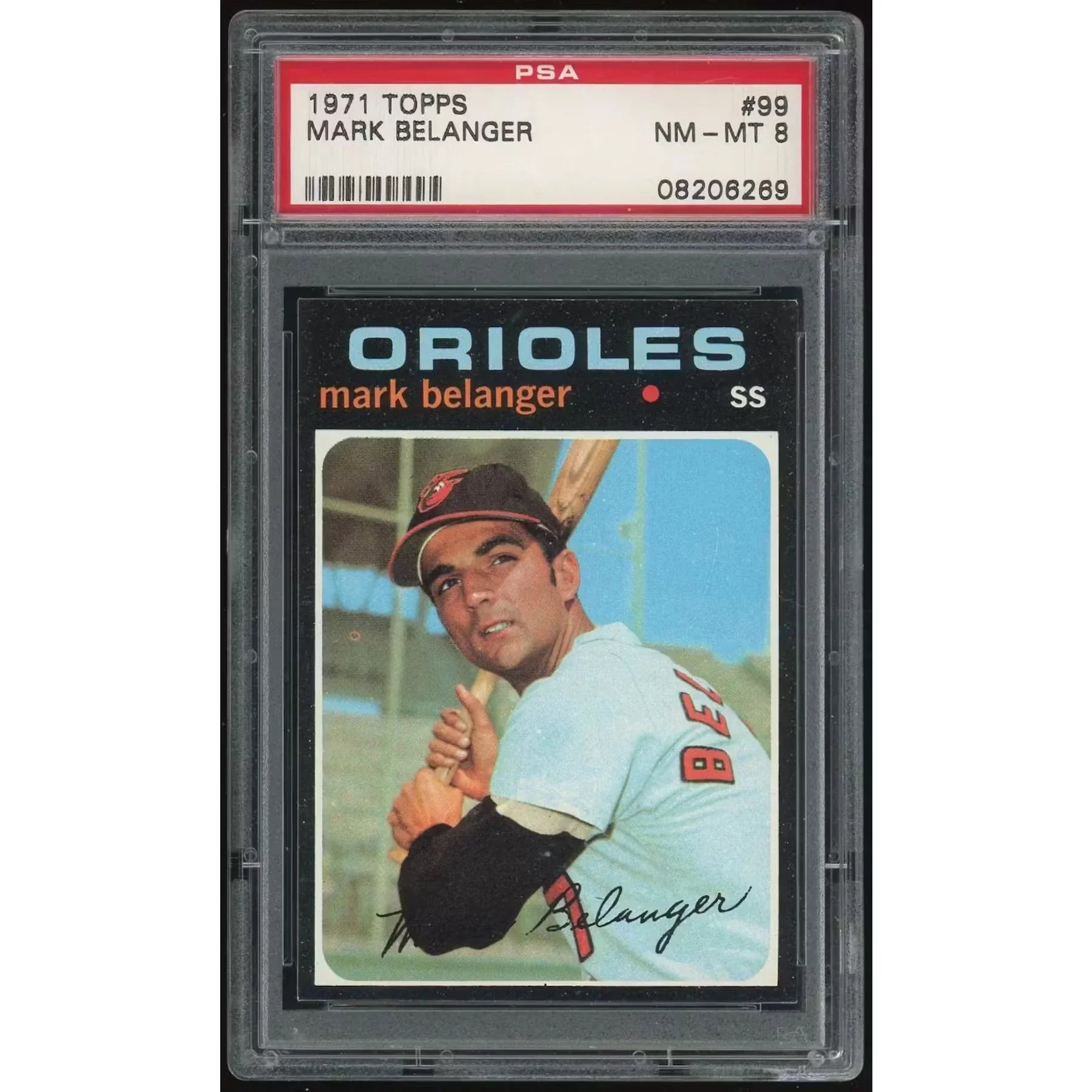 Mark Belanger 1971 Topps #99 Baseball Card | PSA 8