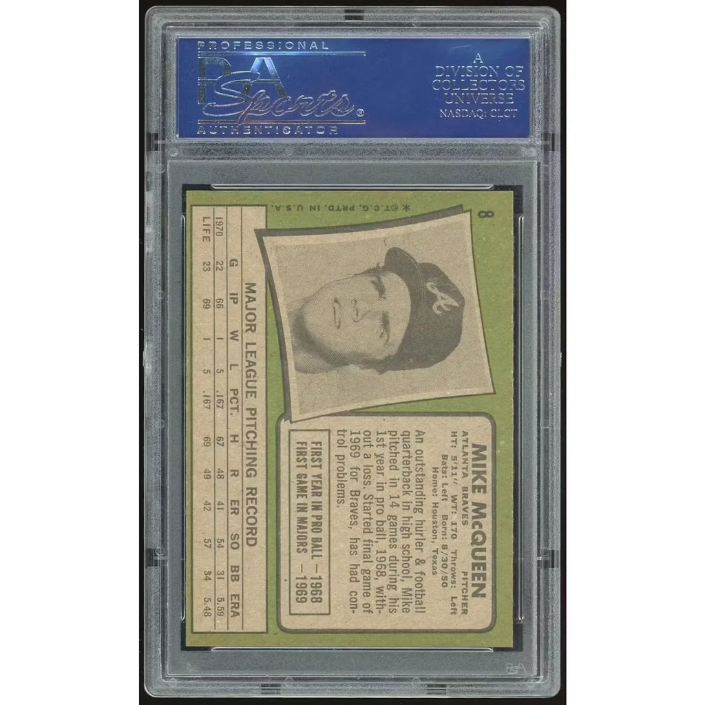 Mike McQueen 1971 Topps #8 Baseball Card | PSA 8.5