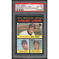 1971 Topps #71 AL Strikeout Leaders Card | PSA 8