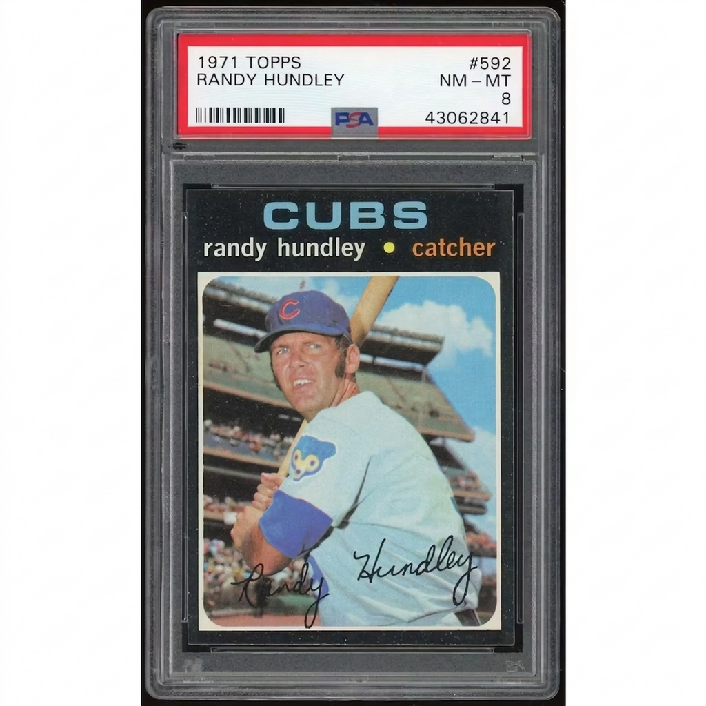 Randy Hundley 1971 Topps #592 Baseball Card | PSA 8