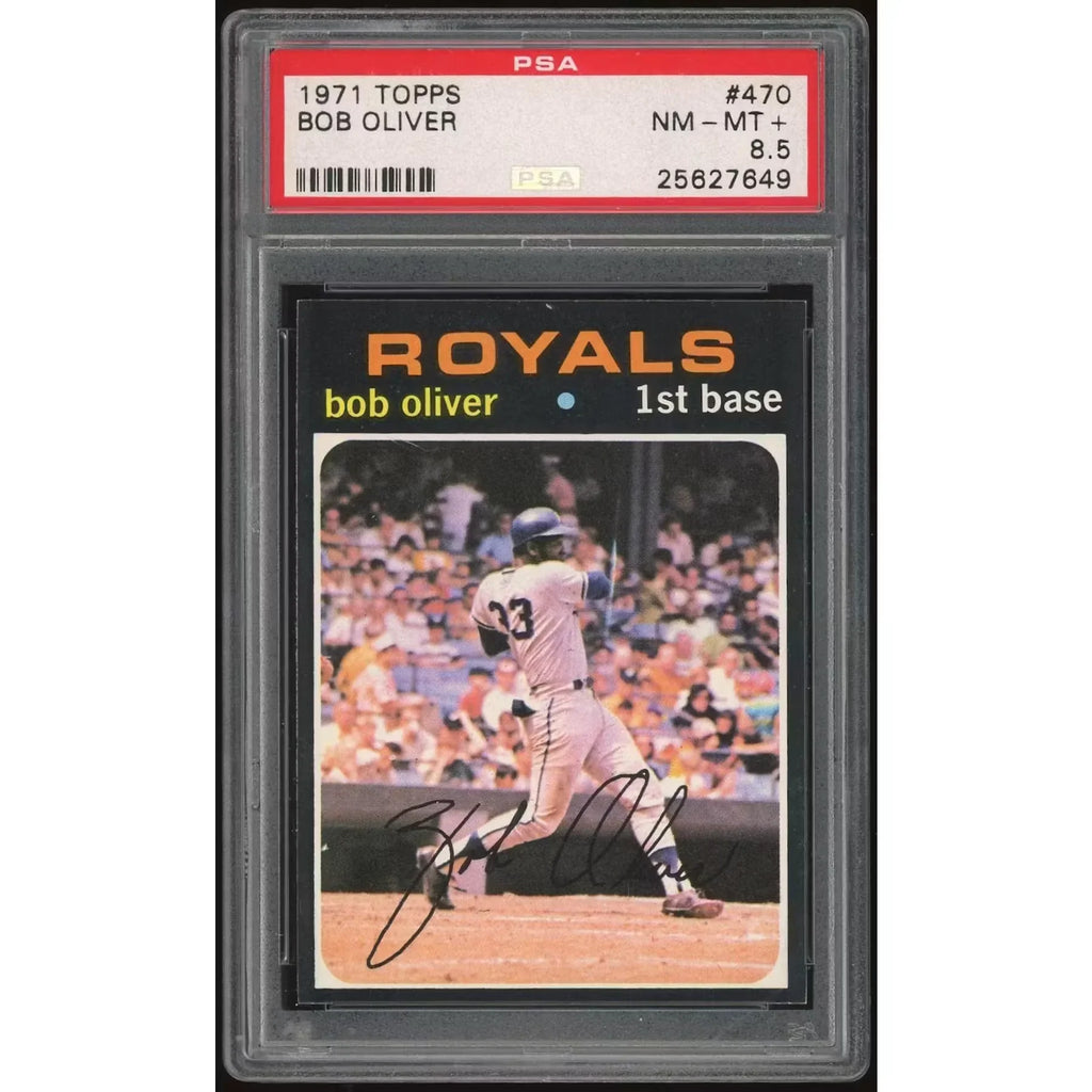 1971 Topps #470 Bob Oliver Baseball Card | PSA 8.5