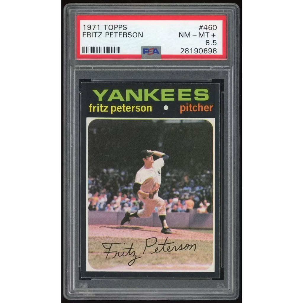 Fritz Peterson 1971 Topps #460 Baseball Card | PSA 8.5
