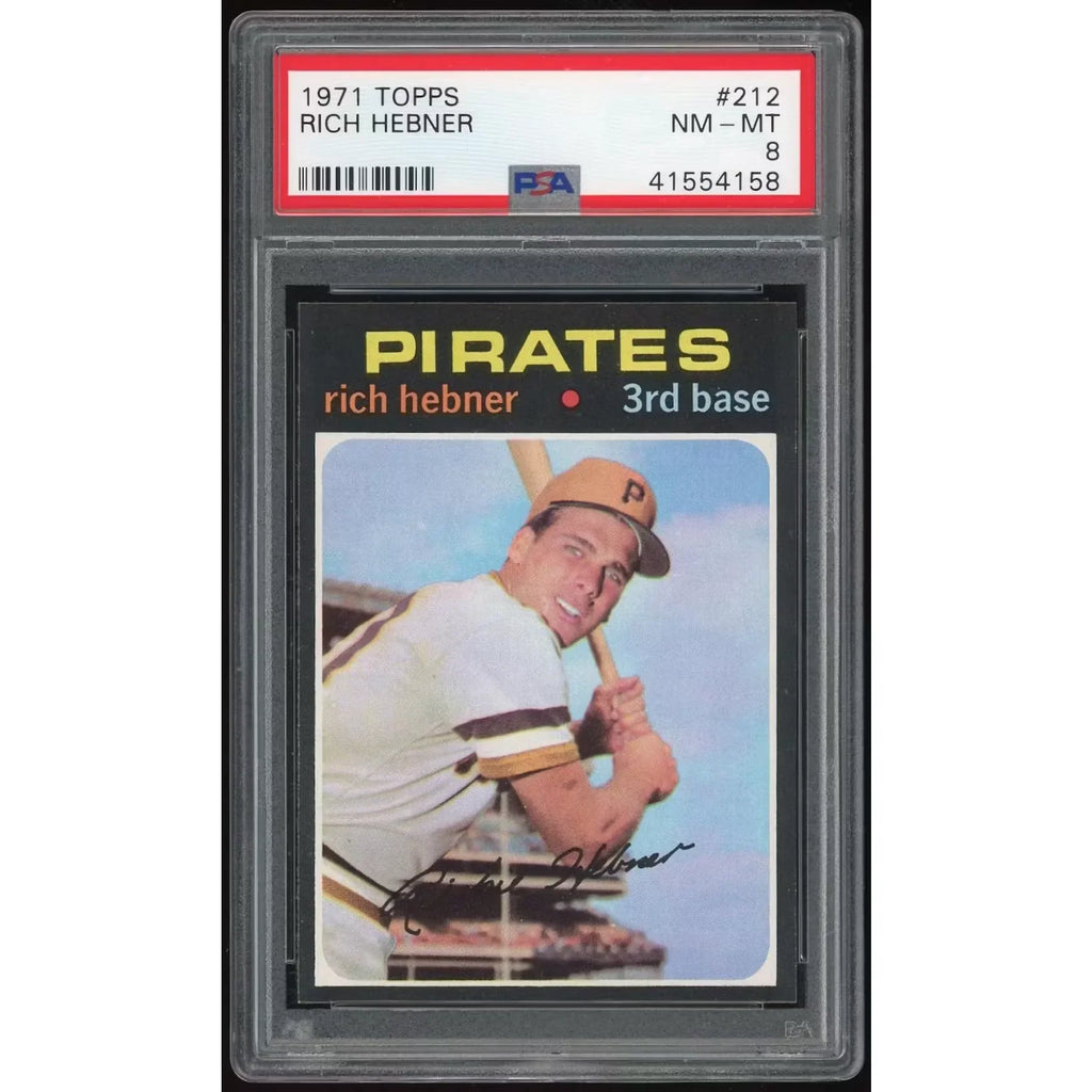 1971 Topps #212 Rich Hebner Baseball Card | PSA 8