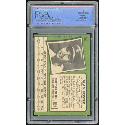 1971 Topps #207 Alan Foster Baseball Card | PSA 8