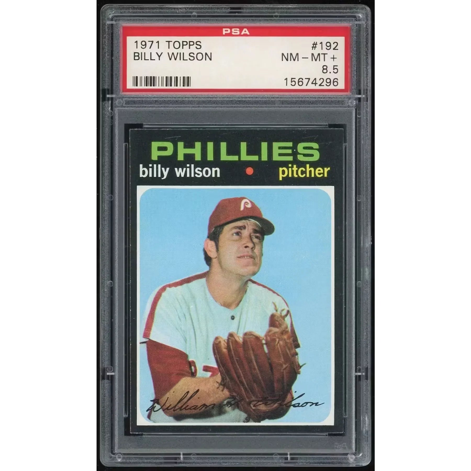 1971 Topps #192 Billy Wilson Baseball Card | PSA 8.5