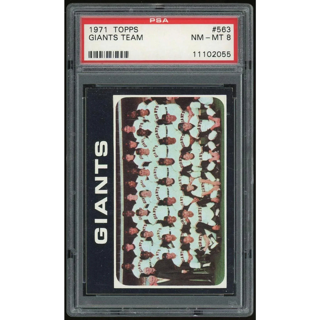 1971 Topps #563 Giants Team Card | PSA 8 2055