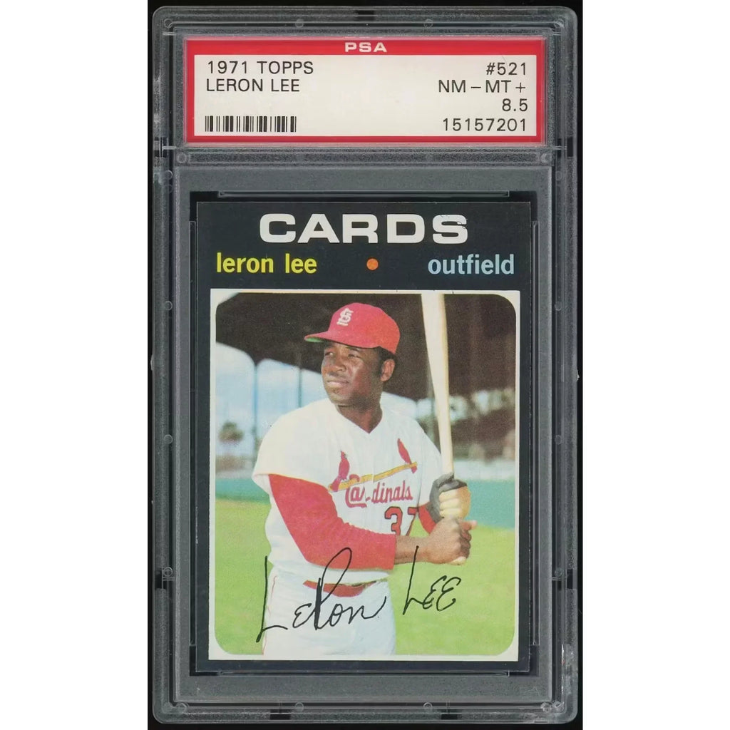 Leron Lee 1971 Topps #521 Baseball Card | PSA 8.5