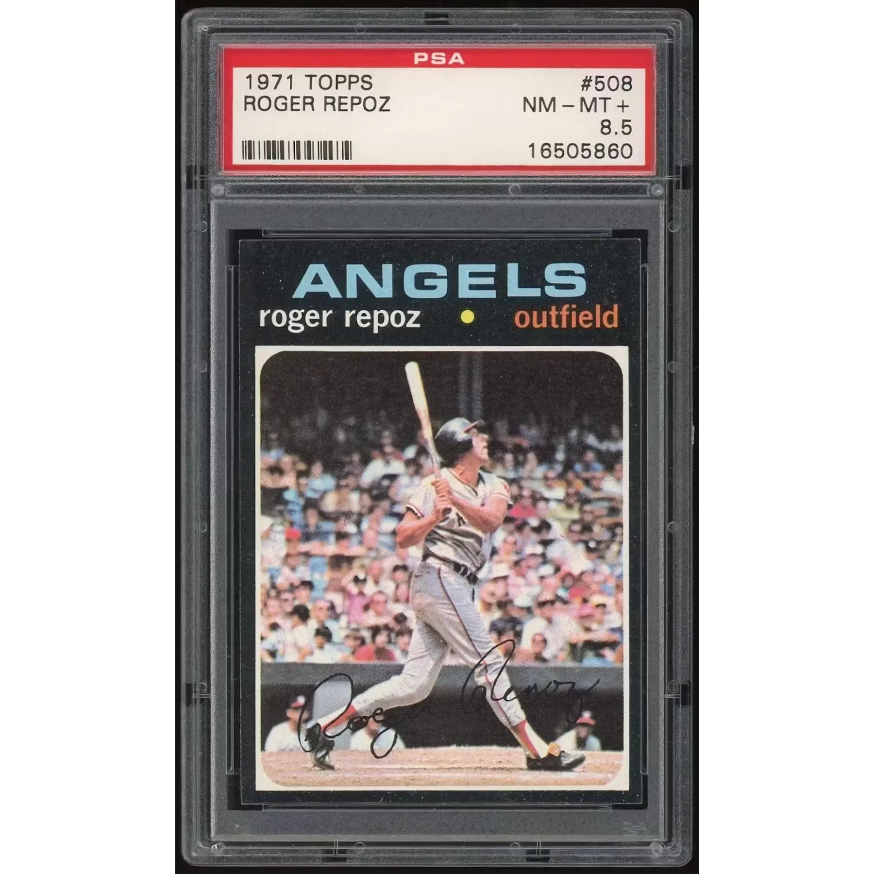 Roger Repoz 1971 Topps #508 Baseball Card | PSA 8.5