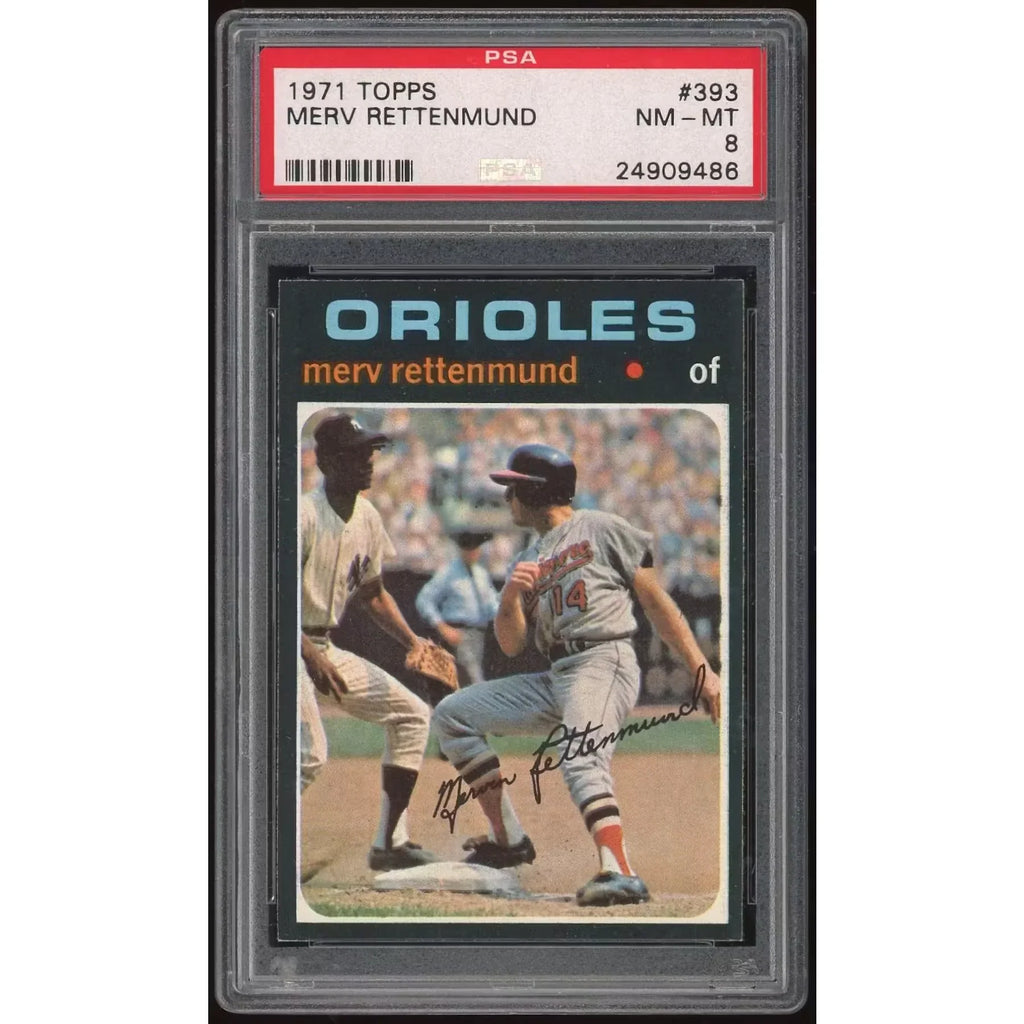 Merv Rettenmund 1971 Topps #393 Baseball Card | PSA 8
