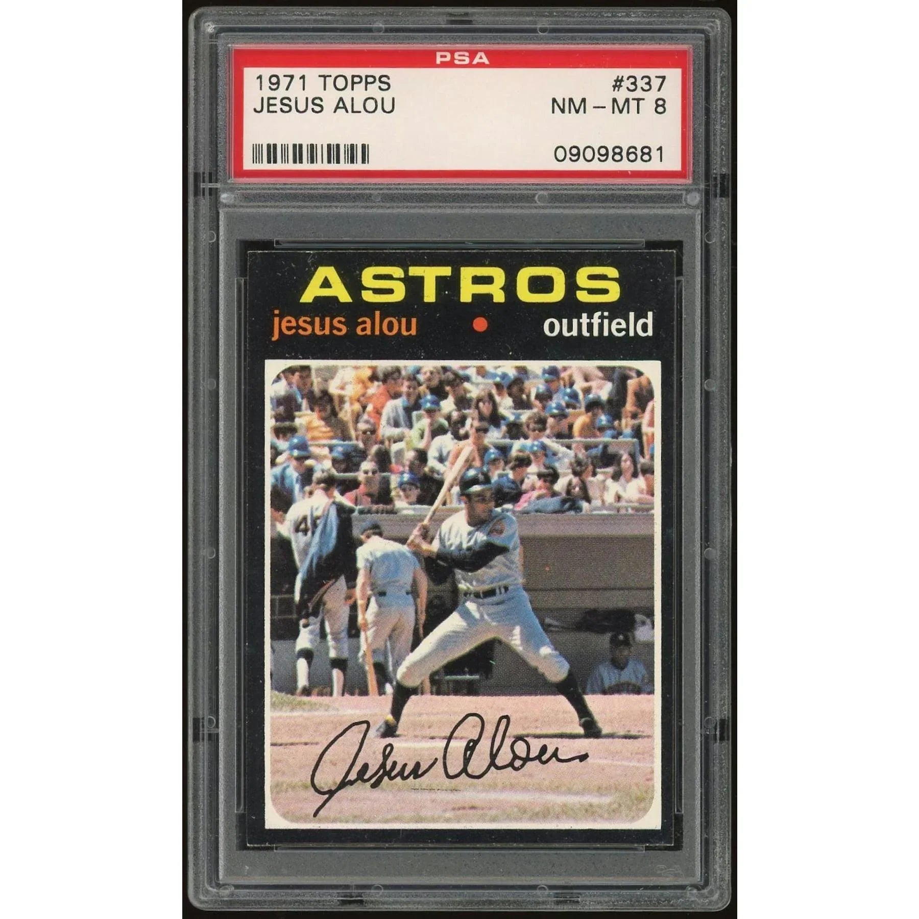 Jesus Alou 1971 Topps #337 Baseball Card | PSA 8