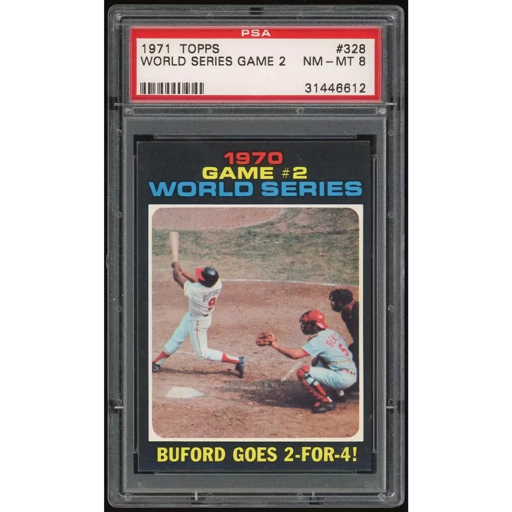 1971 Topps #328 World Series Game 2 | PSA 8
