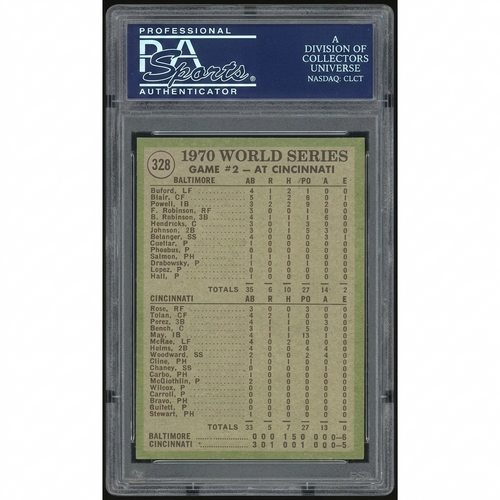 1971 Topps #328 World Series Game 2 | PSA 8