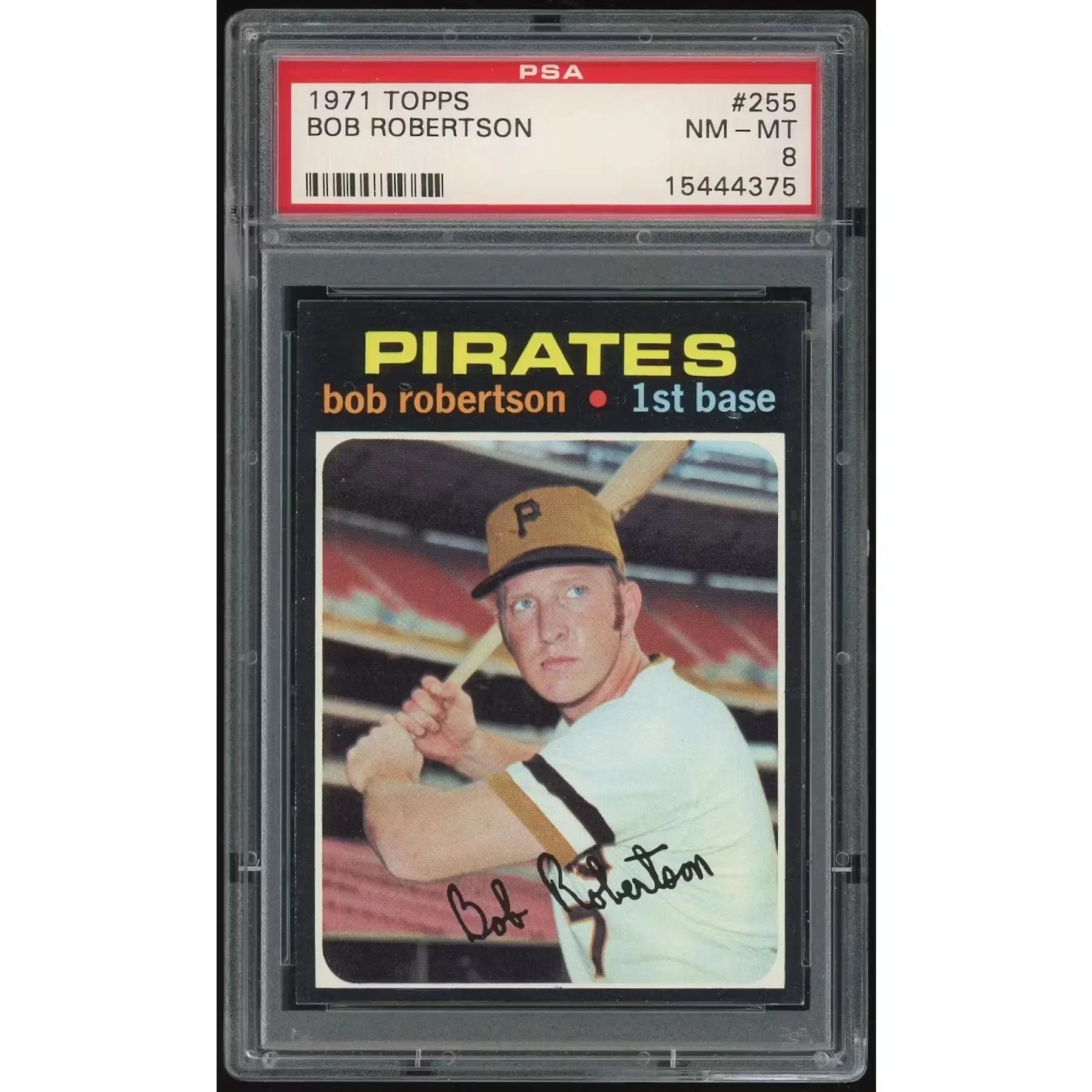 Bob Robertson 1971 Topps #255 Baseball Card | PSA 8