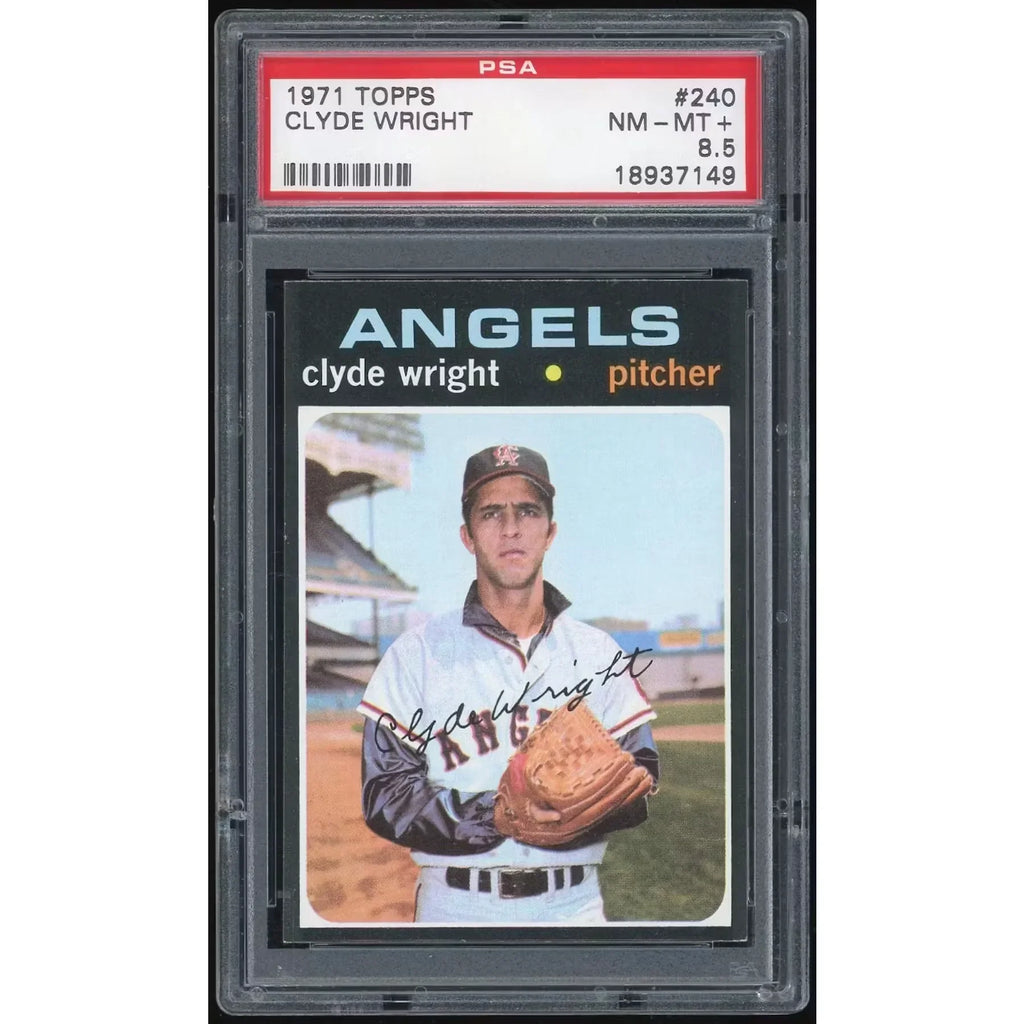 1971 Topps #240 Clyde Wright Baseball Card | PSA 8.5