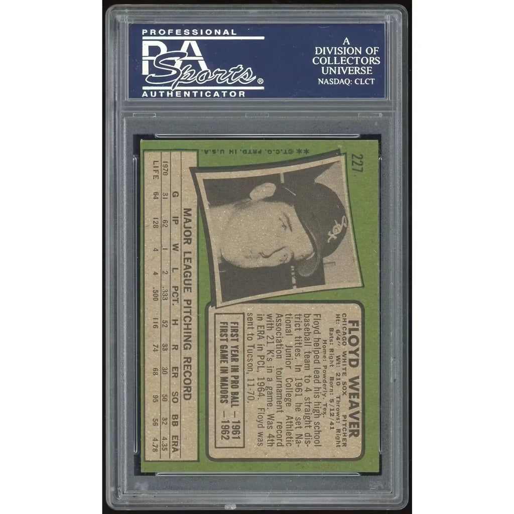 Floyd Weaver 1971 Topps #227 Baseball Card | PSA 8.5