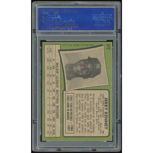 1971 Topps #572 Jerry Kenney Baseball Card | PSA 8