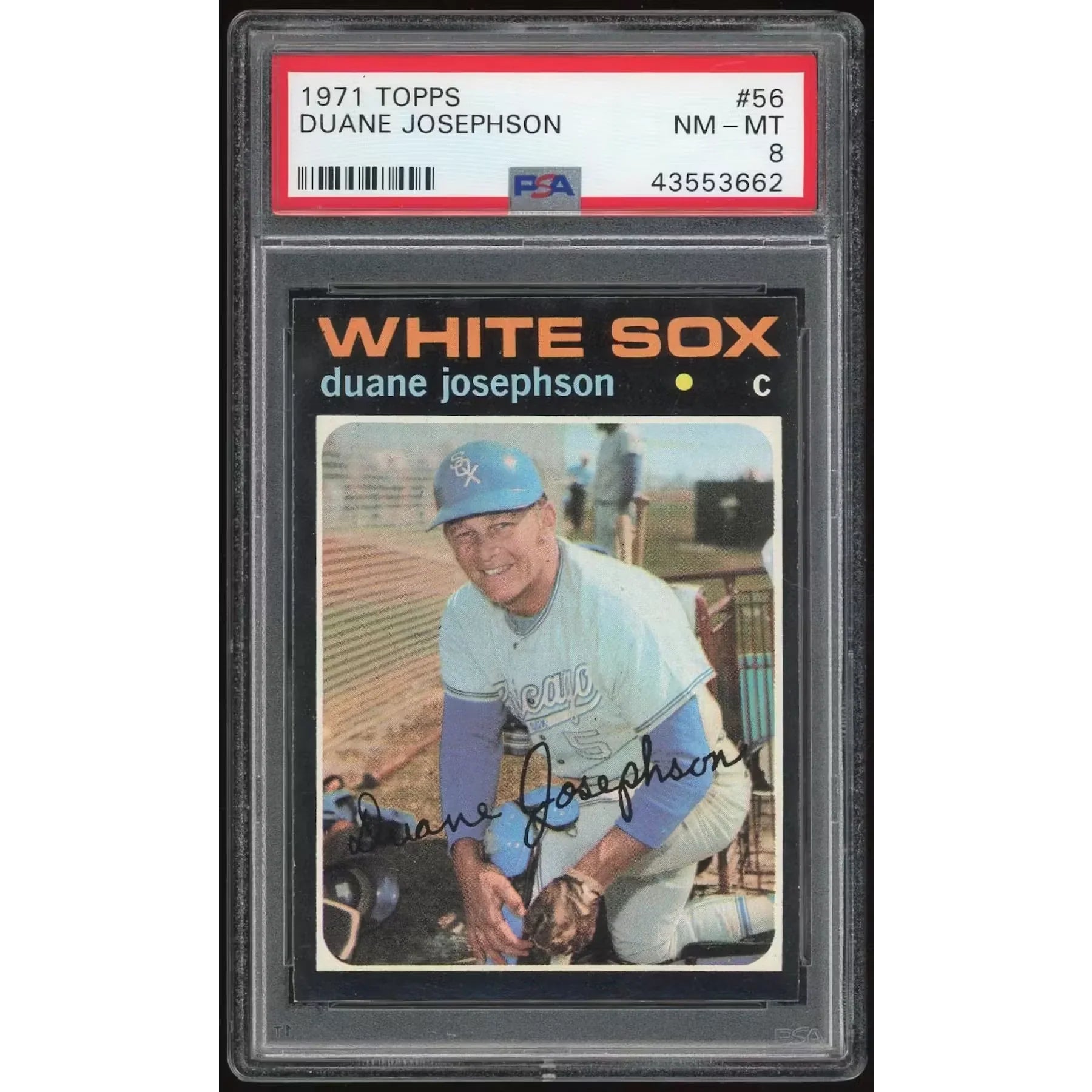 1971 Topps #56 Duane Josephson Baseball Card | PSA 8