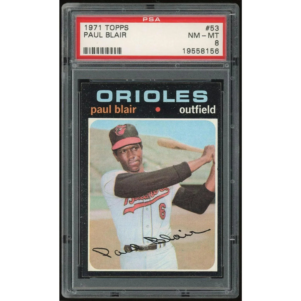 Paul Blair 1971 Topps #53 Baseball Card | PSA 8
