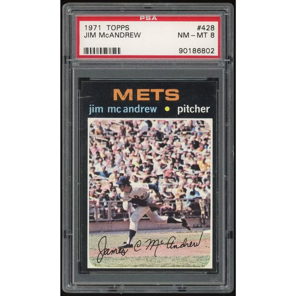 1971 Topps #428 Jim McAndrew Baseball Card | PSA 8