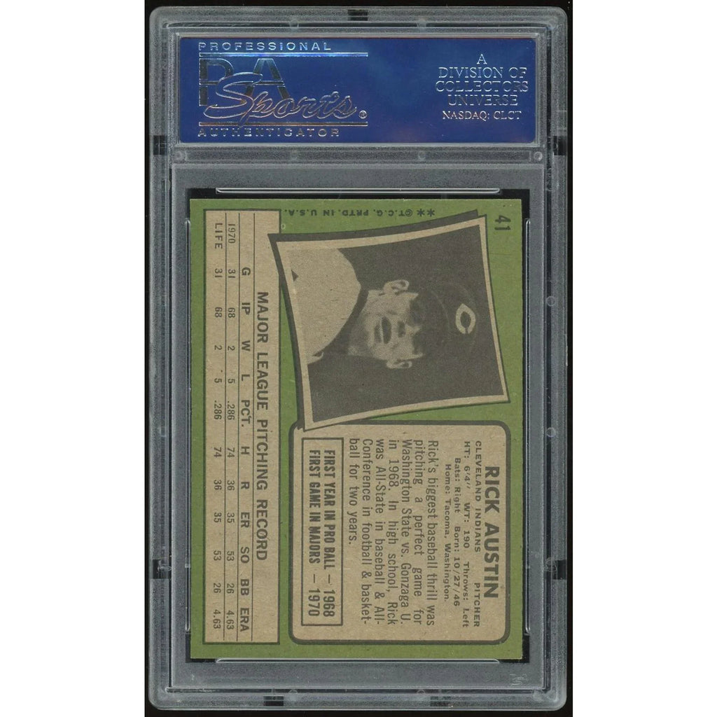 Rick Austin 1971 Topps #41 Rookie Card | PSA 8