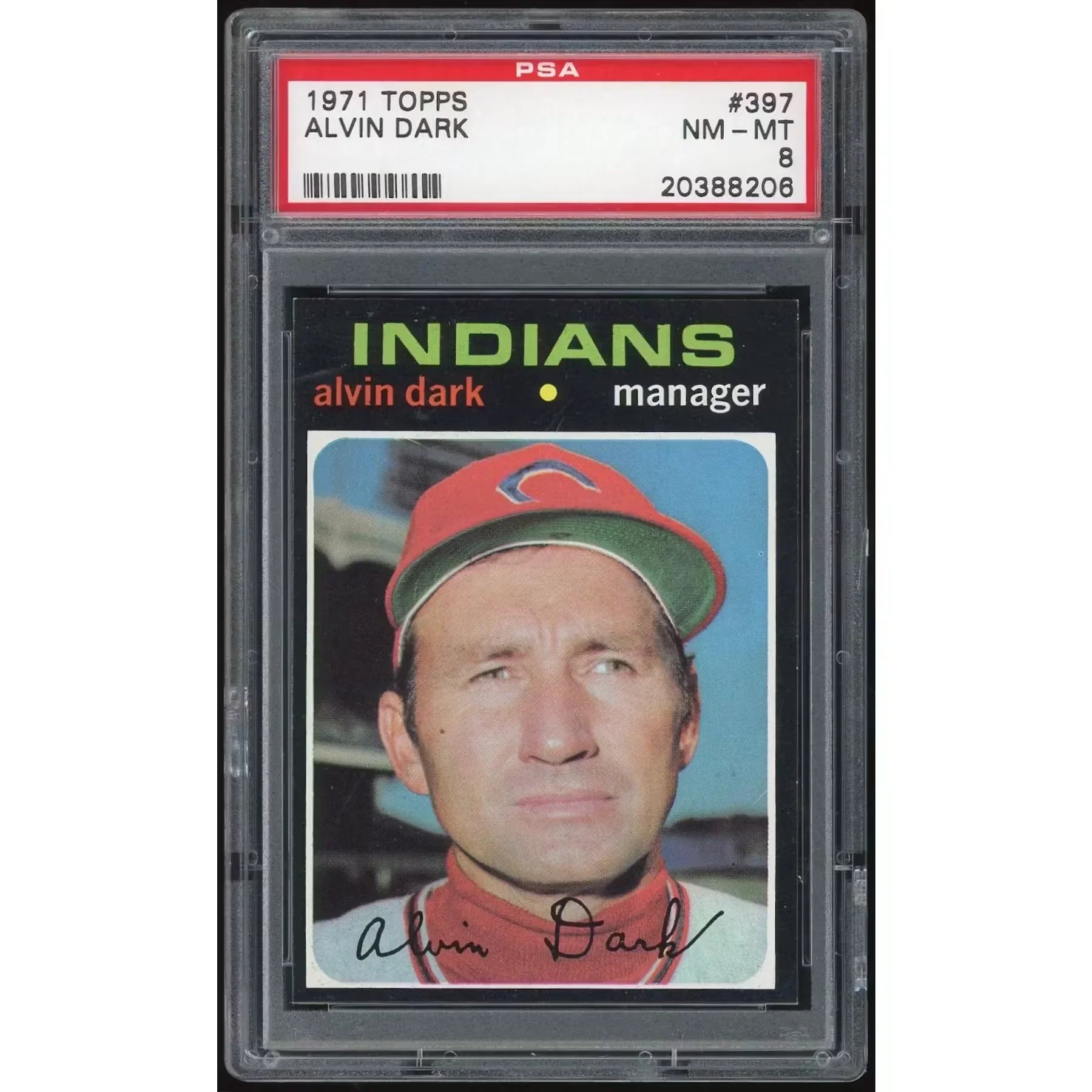 Alvin Dark 1971 Topps #397 Baseball Card | PSA 8