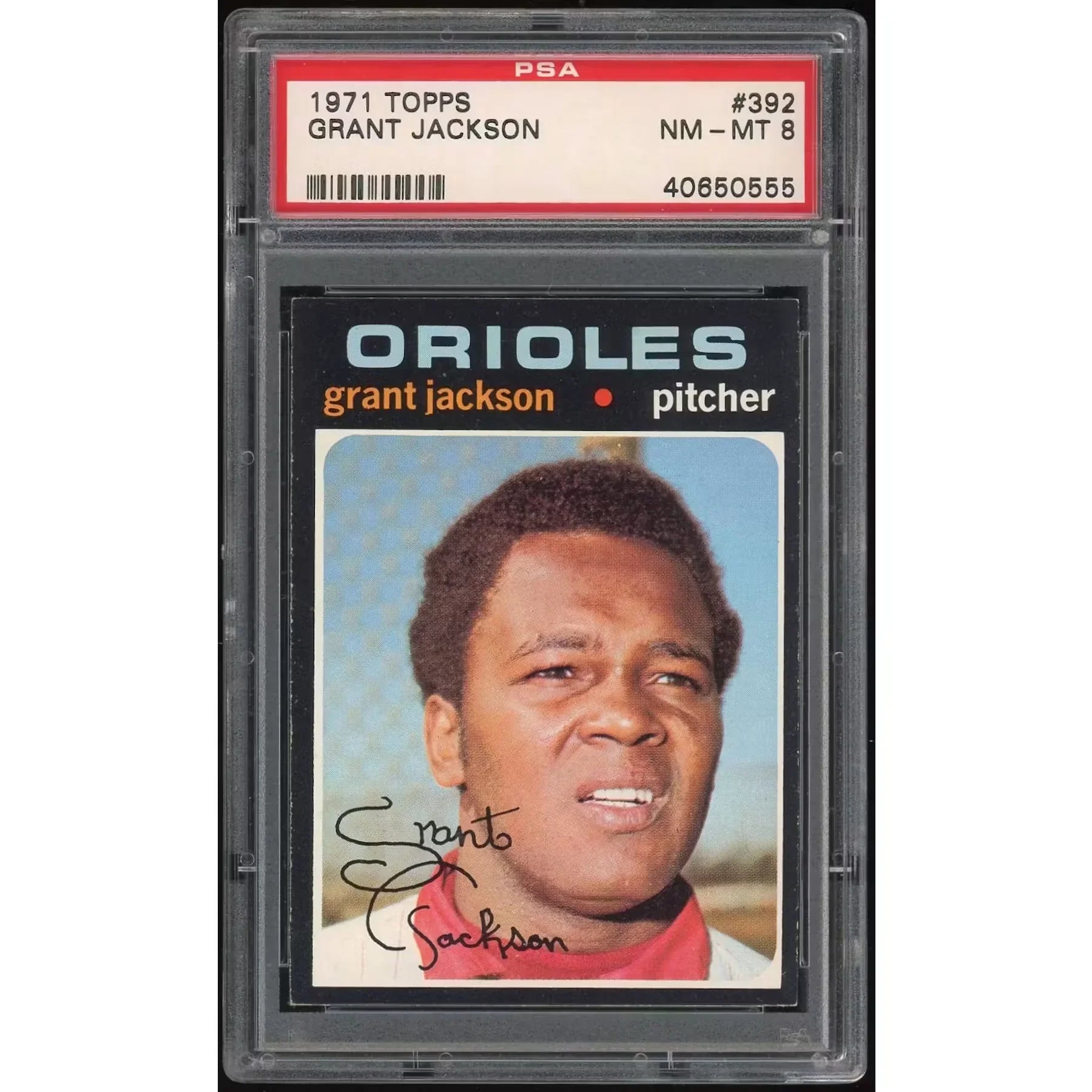 Grant Jackson 1971 Topps #392 Baseball Card | PSA 8