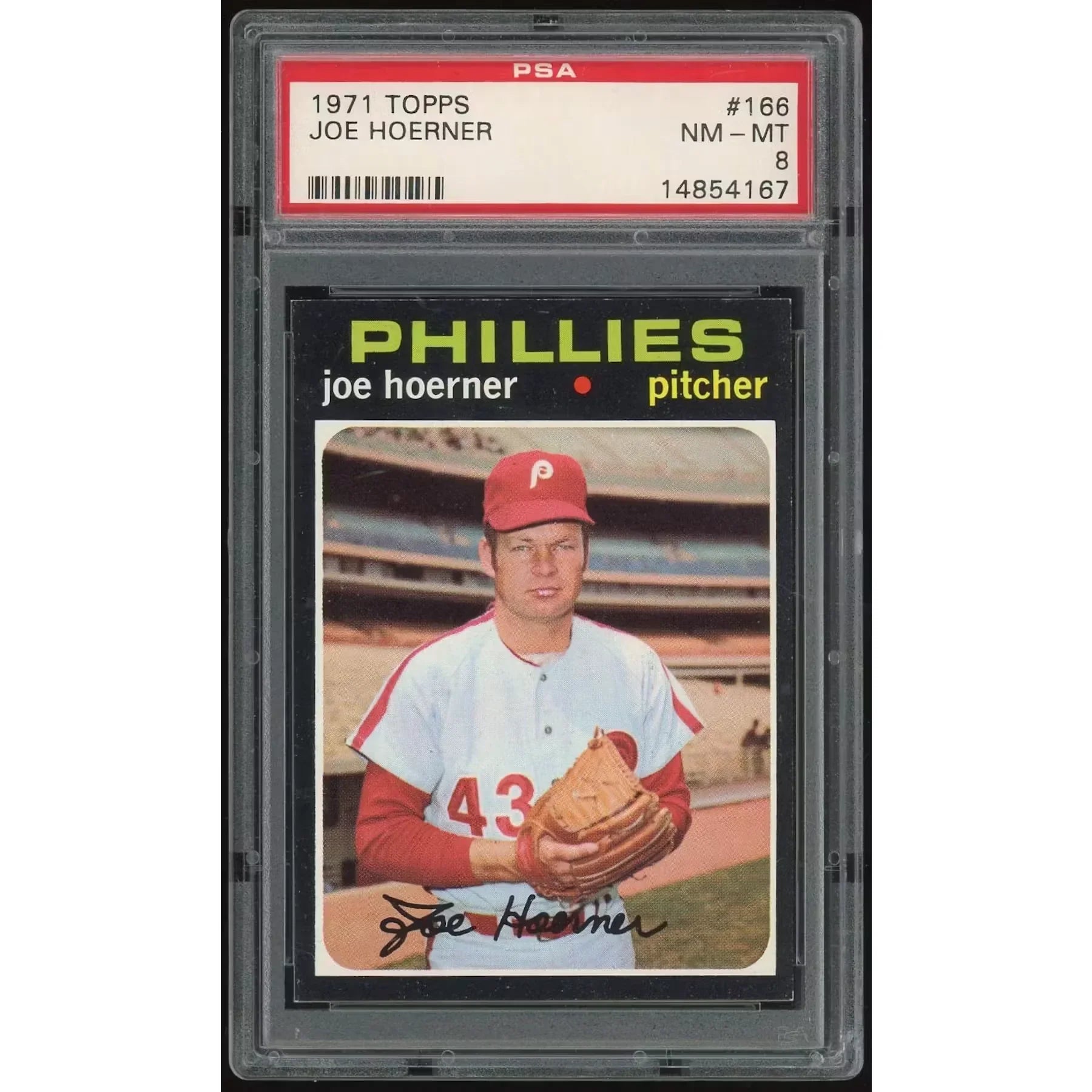 Joe Hoerner 1971 Topps #166 Card | PSA 8