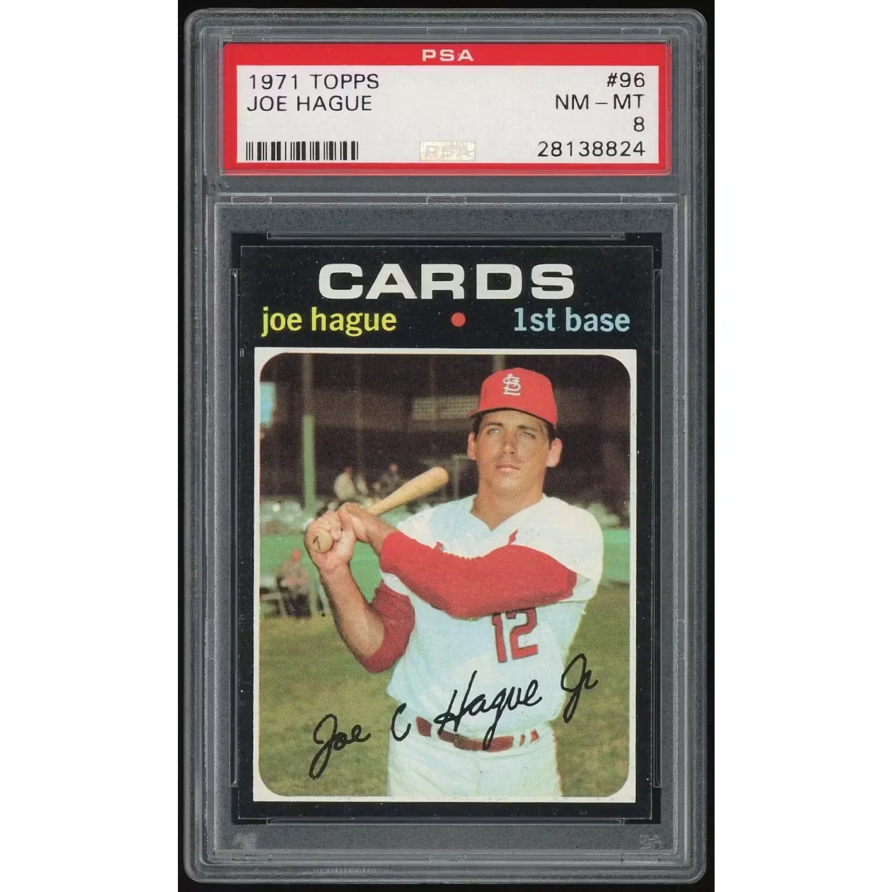 Joe Hague 1971 Topps #96 Baseball Card | PSA 8