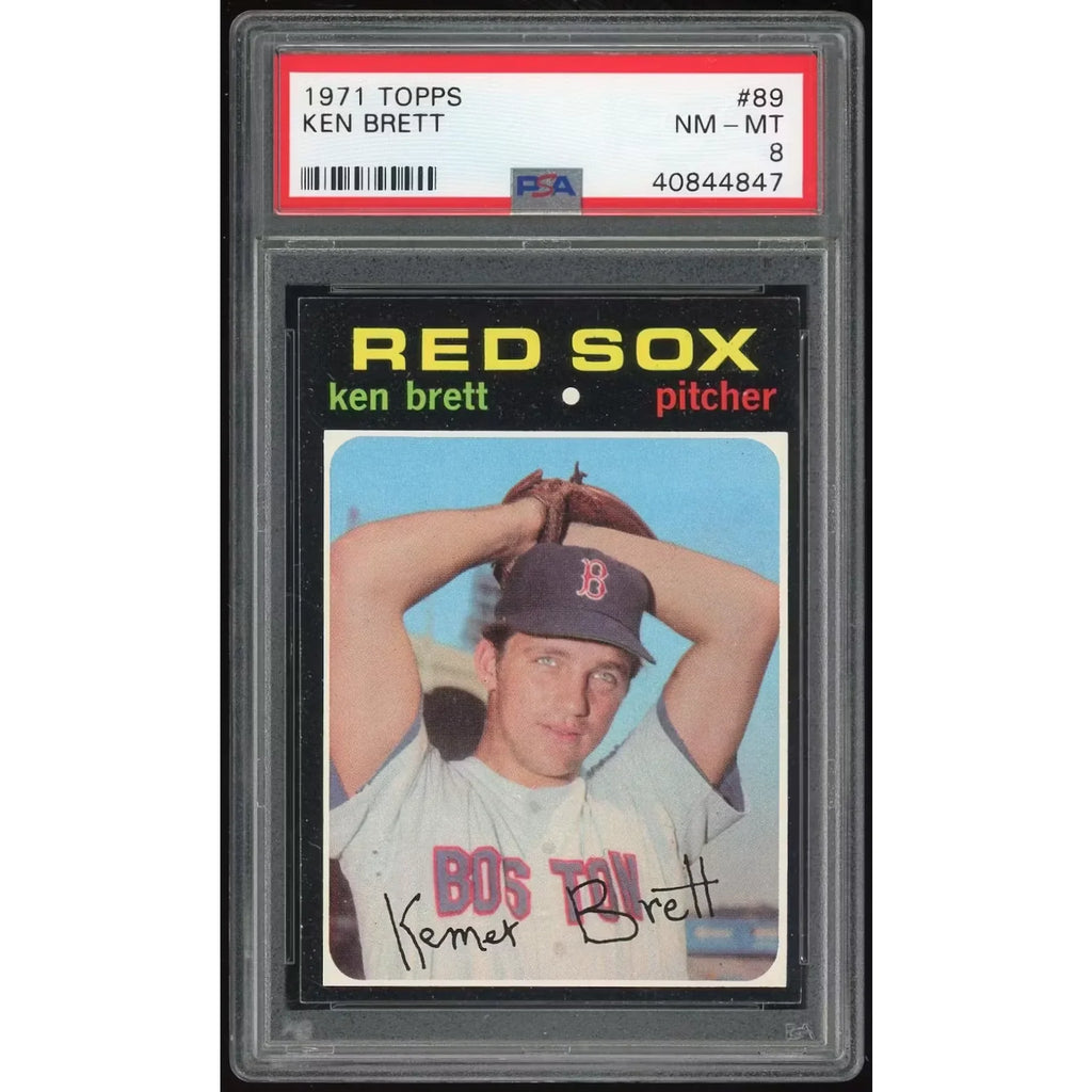 Ken Brett 1971 Topps #89 Baseball Card | PSA 8