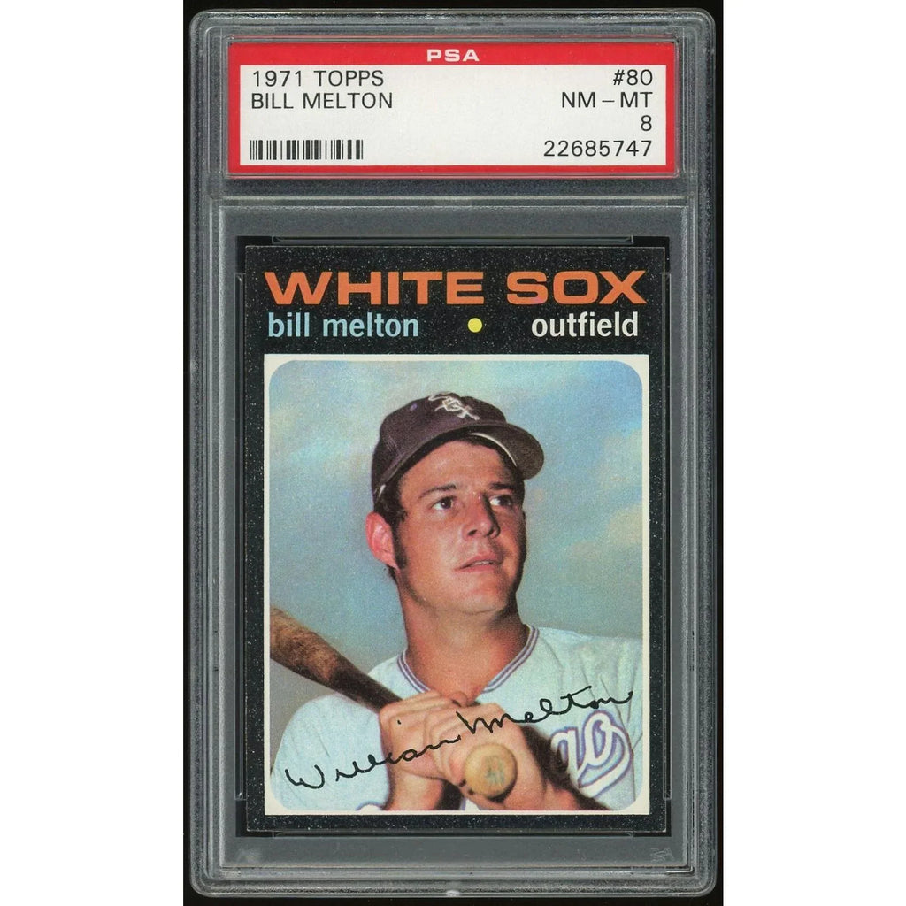 Bill Melton 1971 Topps #80 Baseball Card | PSA 8