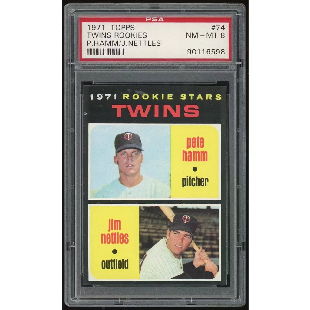 1971 Topps #74 Pete Hamm/Jim Nettles Rookie Card | PSA 8